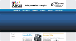Desktop Screenshot of graficabolsoni.com.br